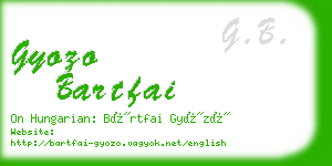 gyozo bartfai business card